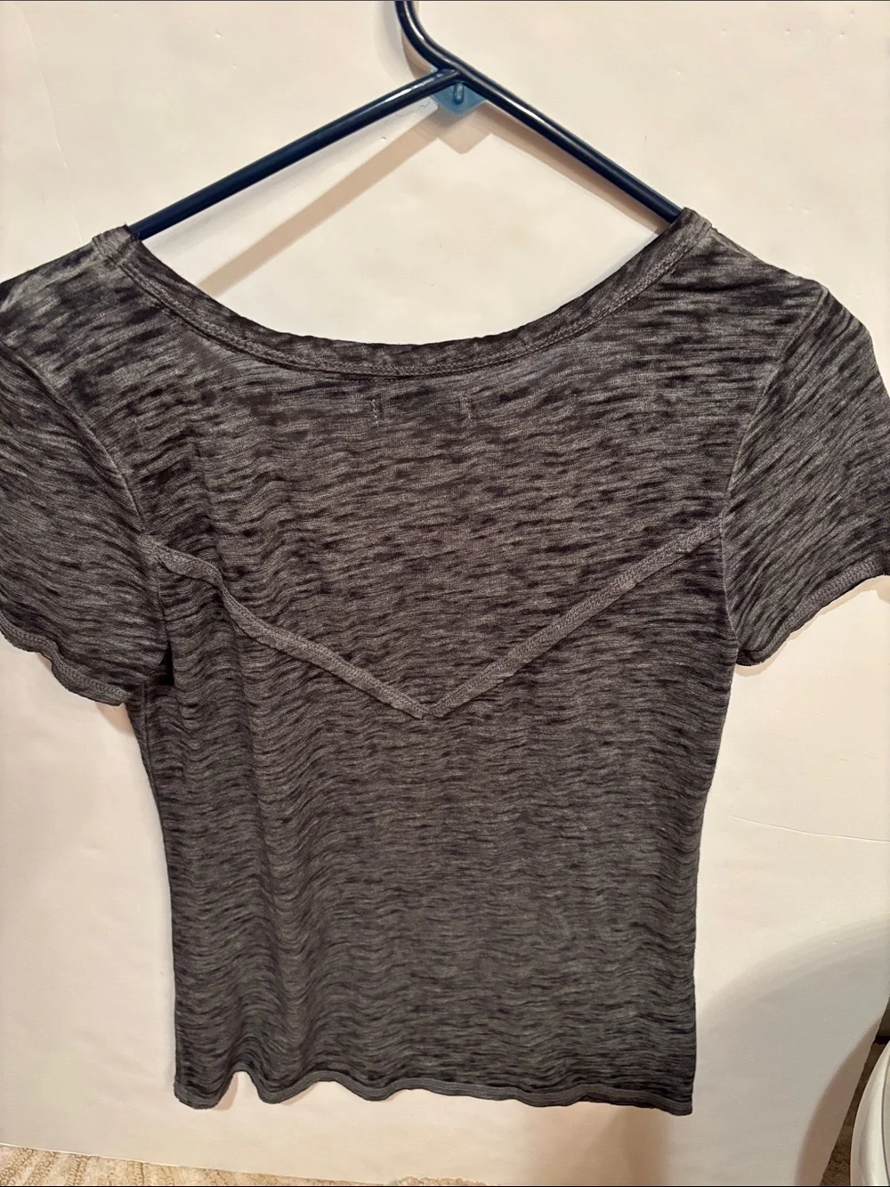 NWOT Maurice’s Women's Gray Embellished Fleur-de-Lis Tee M bling